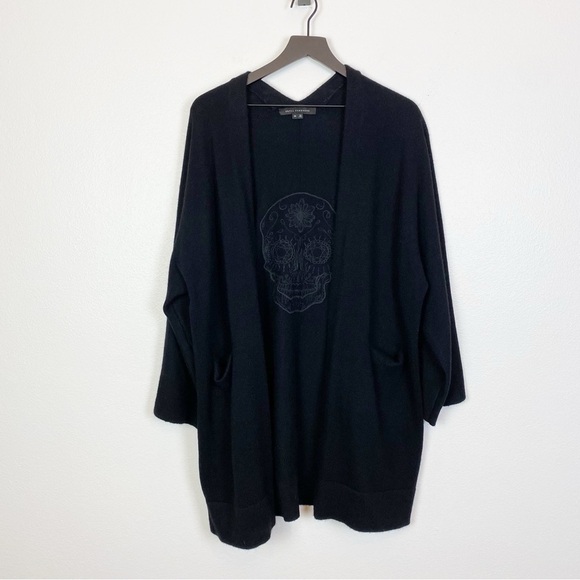 Skull Cashmere Dia Embroidered Skull Wool & Cashmere Cardigan - Picture 5 of 8